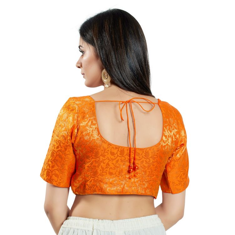 Picture of Ravishing Brocade Orange Readymade Blouse
