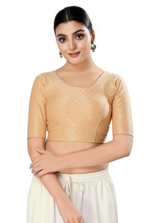 Picture of Ravishing Georgette Gold Readymade Blouse
