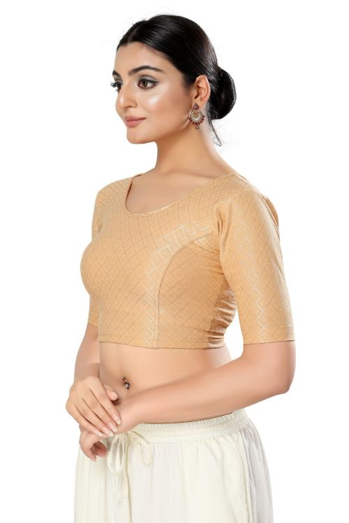Picture of Ravishing Georgette Gold Readymade Blouse