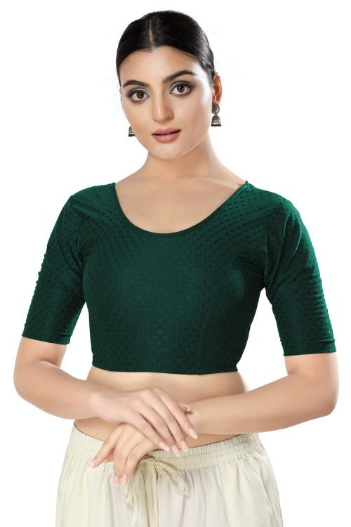 Picture of Charming Georgette Green Readymade Blouse