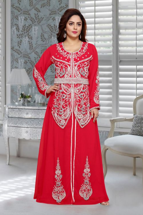 Picture of Designer Party Wear Fox Georgette Kaftan