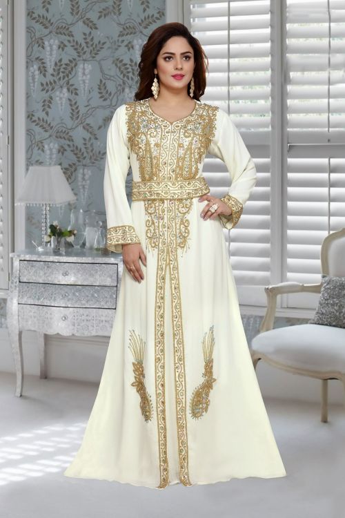 Picture of Marvelous Georgette Off White Islamic Wear