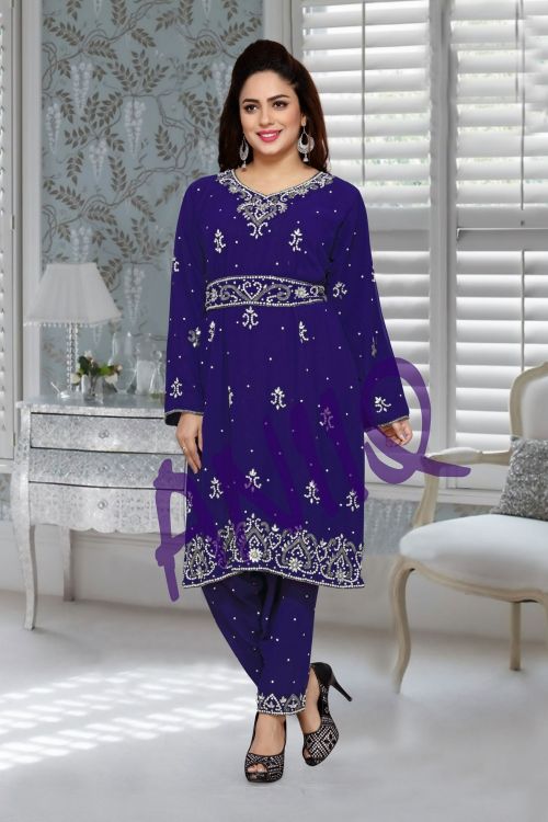 Picture of Magnificent Georgette Purple Islamic Wear