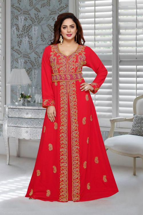 Picture of Admirable Georgette Red Islamic Wear