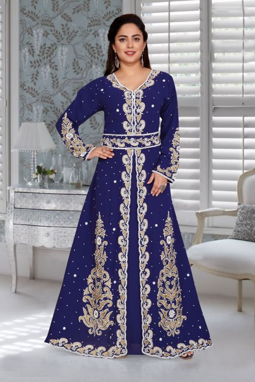 Picture of Sublime Georgette Navy Blue Islamic Wear
