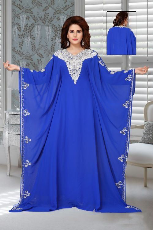 Picture of Marvelous Georgette Blue Islamic Wear