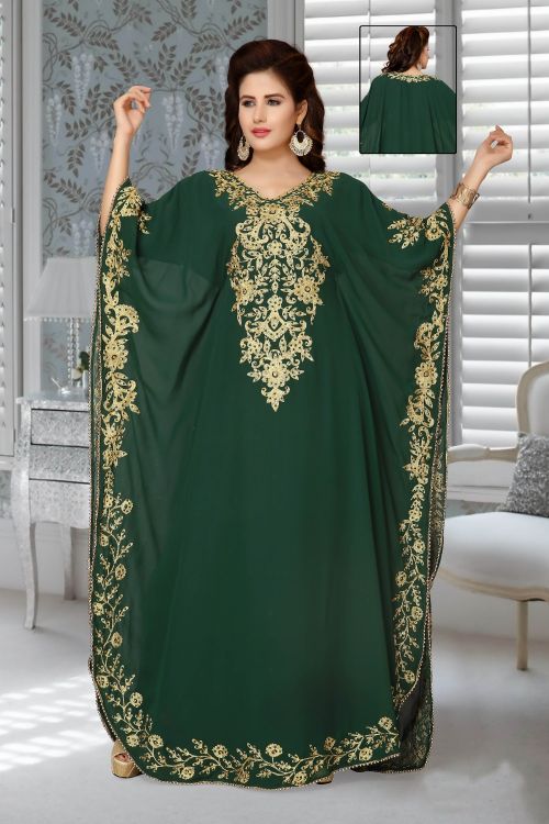 Picture of Superb Georgette Green Islamic Wear