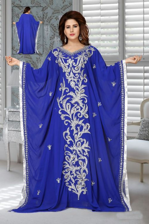 Picture of Ideal Georgette Blue Islamic Wear