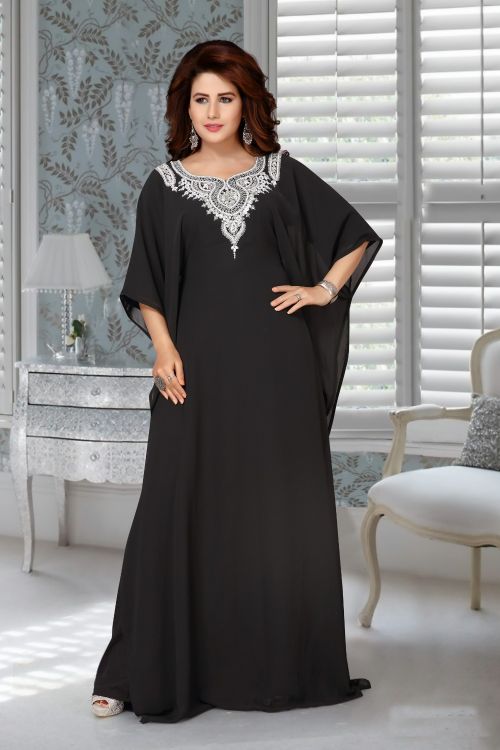 Picture of Delightful Georgette Black Islamic Wear