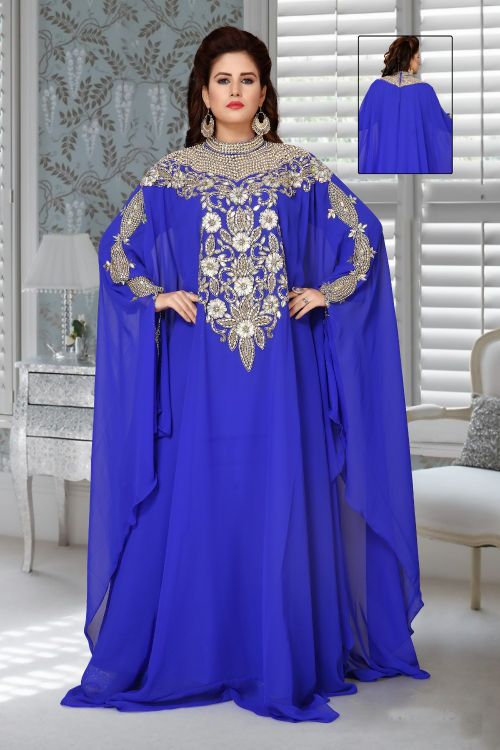 Picture of Alluring Georgette Blue Islamic Wear