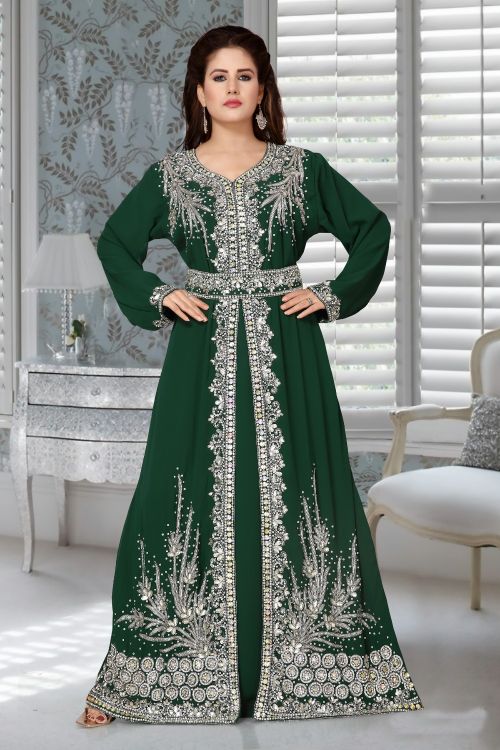 Picture of Admirable Georgette Green Islamic Wear