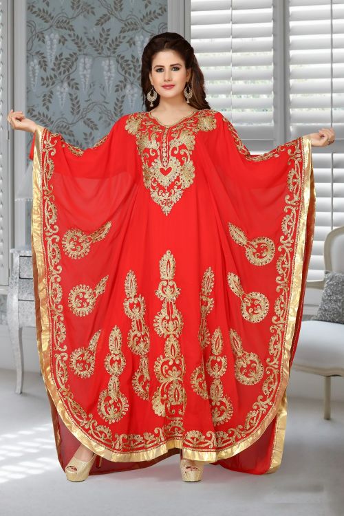Picture of Ravishing Georgette Red Islamic Wear