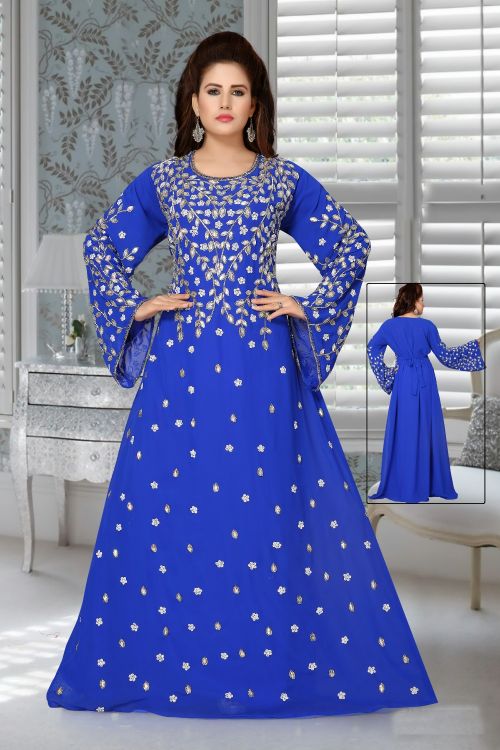Picture of Pretty Georgette Blue Islamic Wear