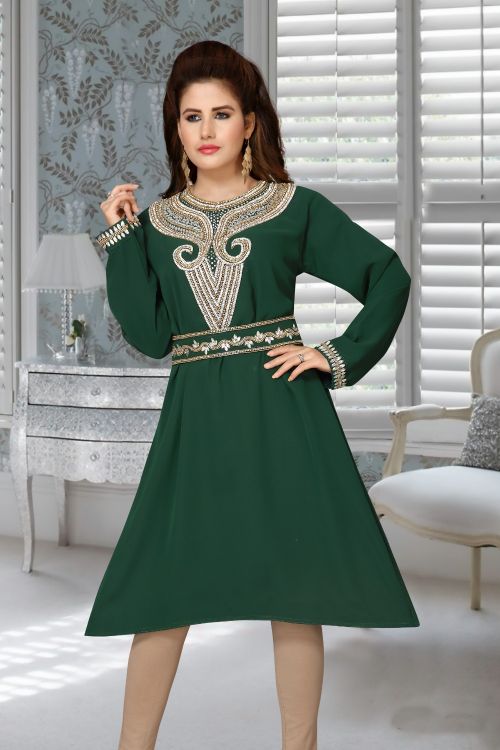 Picture of Ravishing Georgette Green Islamic Wear