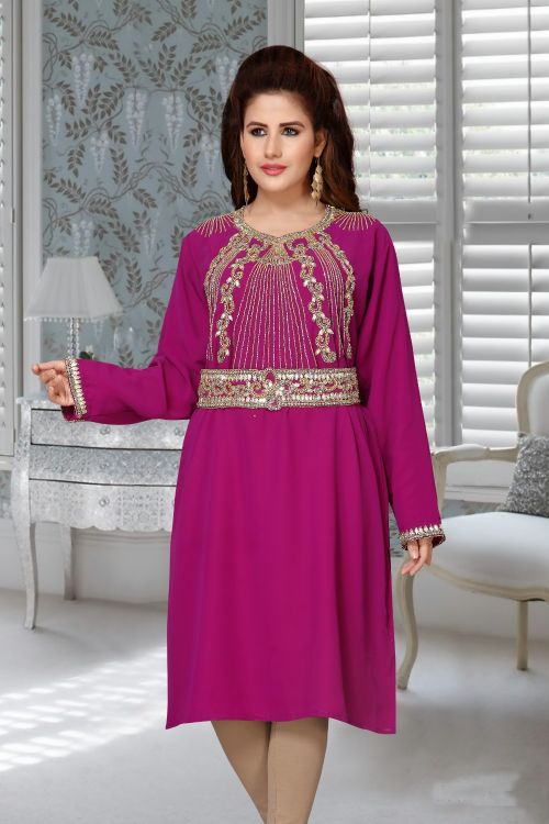 Picture of Sightly Georgette Pink Islamic Wear