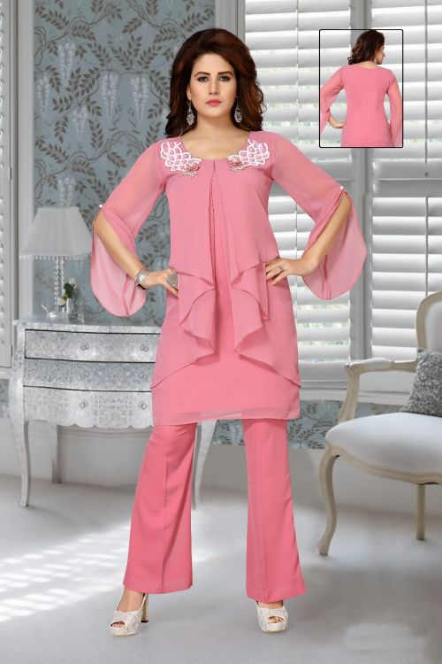 Picture of Nice Georgette Pink Islamic Wear
