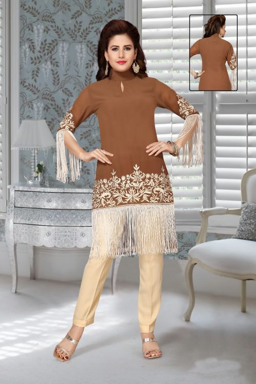 Picture of Classy Georgette Brown Islamic Wear