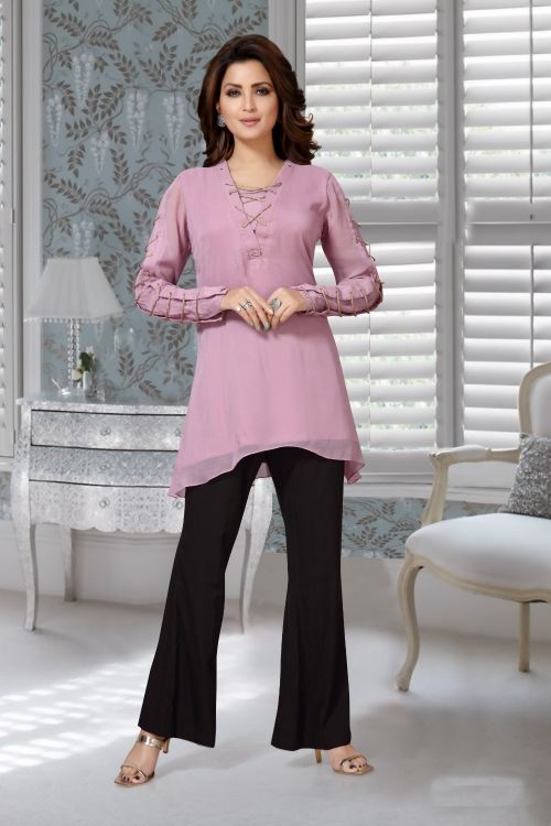 Picture of Graceful Georgette Pink Islamic Wear