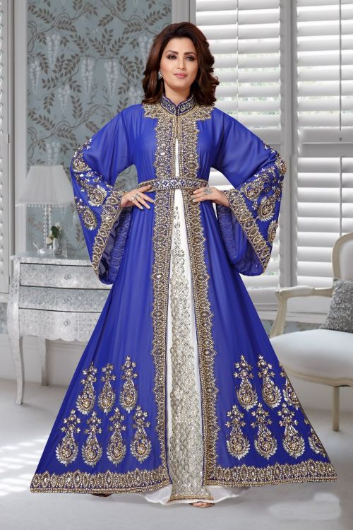 Picture of Lovely Georgette Blue Islamic Wear