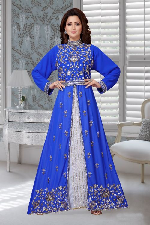 Picture of Sublime Georgette Blue Islamic Wear