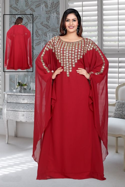 Picture of Charming Georgette Maroon Islamic Wear