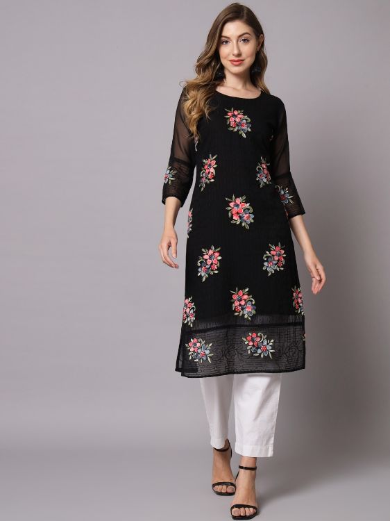 Picture of Ideal Georgette Black Kurti