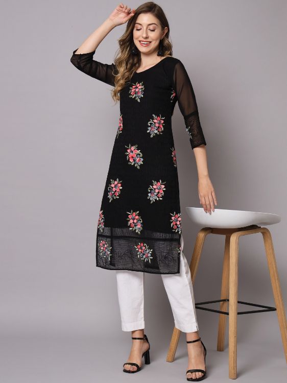 Picture of Ideal Georgette Black Kurti