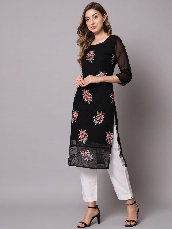 Picture of Ideal Georgette Black Kurti