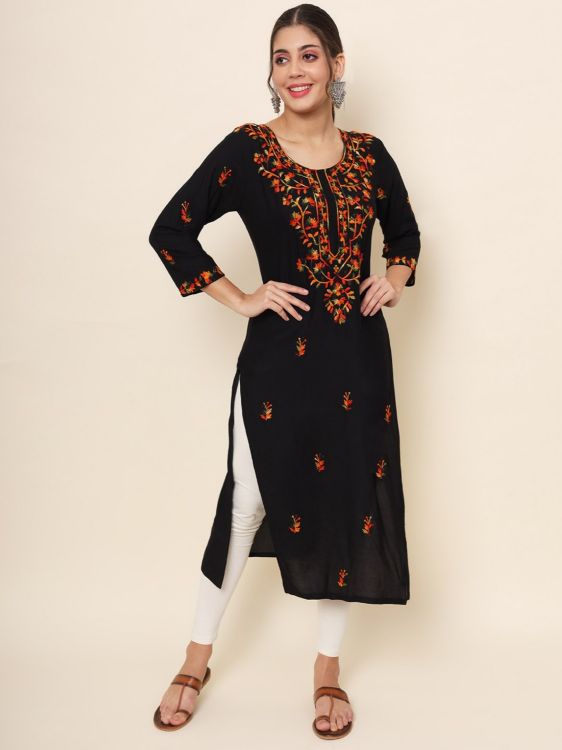 Picture of Sublime Rayon Black Readymade Kurti