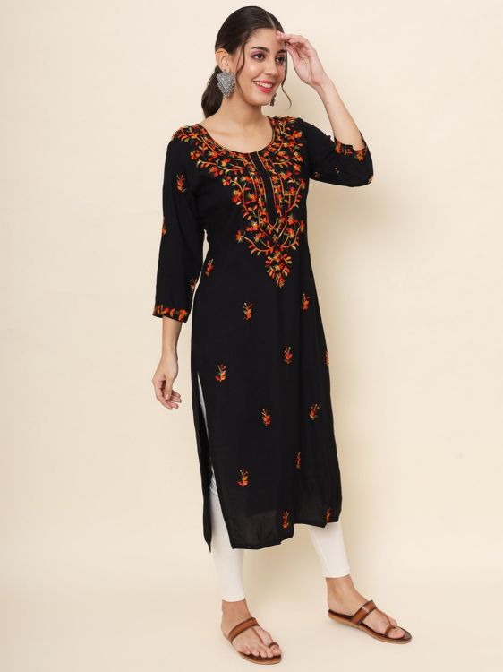 Picture of Sublime Rayon Black Readymade Kurti