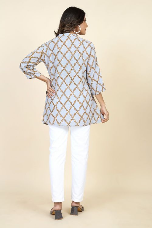 Picture of Exquisite Rayon Multi Readymade Short Kurti