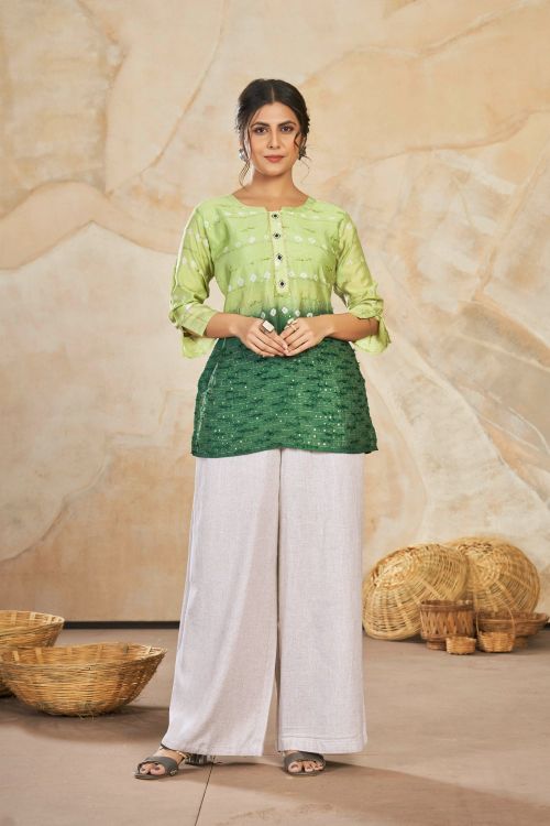 Picture of Magnificent Silk Multi Readymade Short Kurti
