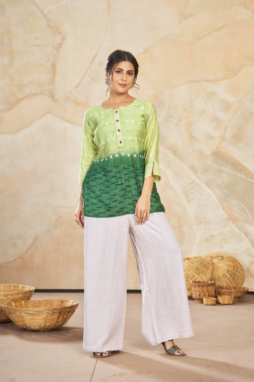 Picture of Magnificent Silk Multi Readymade Short Kurti