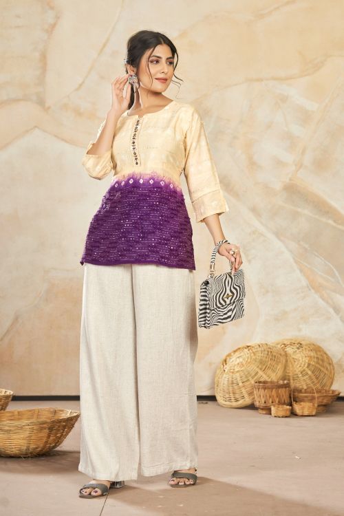 Picture of Ravishing Silk Multi Readymade Short Kurti