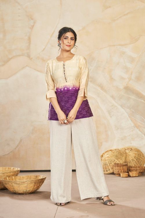 Picture of Ravishing Silk Multi Readymade Short Kurti