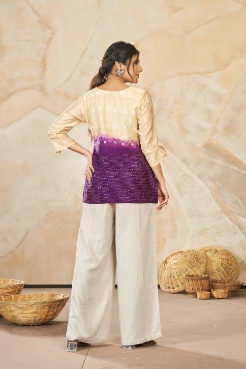 Picture of Ravishing Silk Multi Readymade Short Kurti