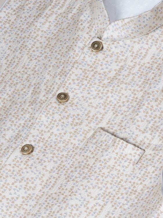 Picture of Exquisite Jacquard Silk Multi Kurta Pajama With Jacket