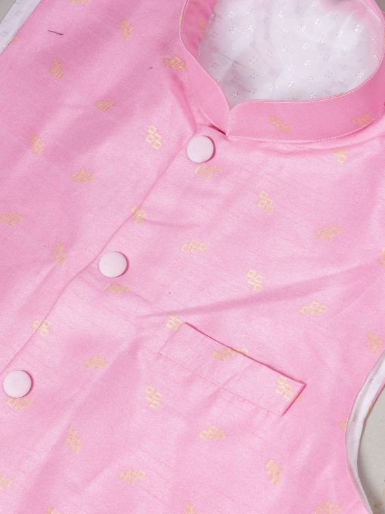 Picture of Bewitching Silk Pink Kurta Pajama With Jacket