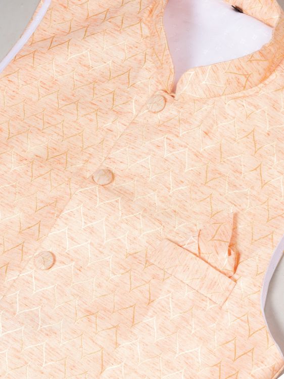 Picture of Magnificent Jacquard Silk Pink Kurta Pajama With Jacket