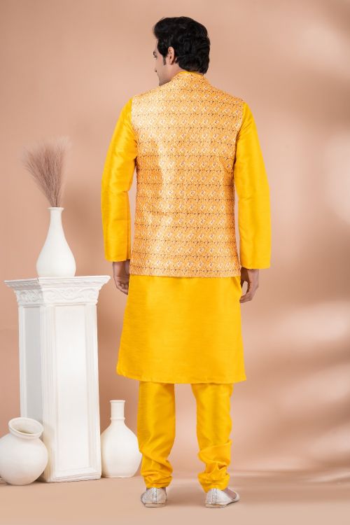 Picture of Sightly Silk Multi Kurta Pajama With Jacket