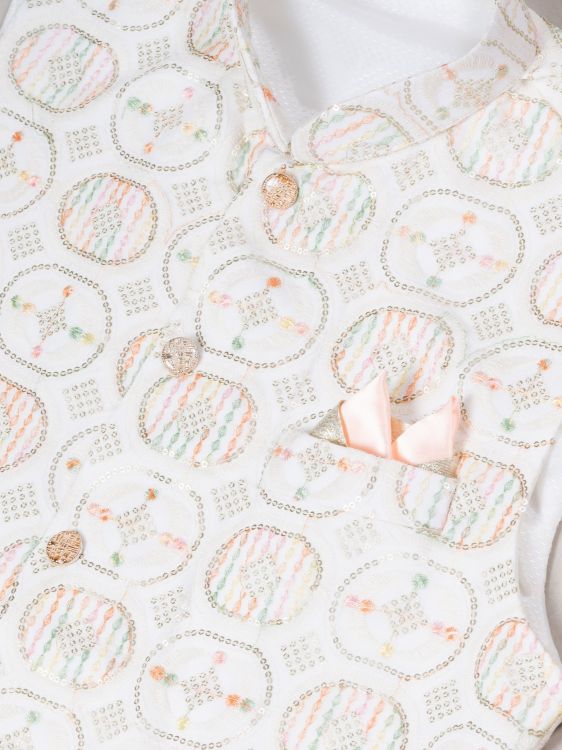 Picture of Lovely Viscose White Kurta Pajama With Jacket