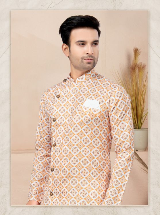 Picture of Pretty Cotton Printed Multi Readymade Indo Western