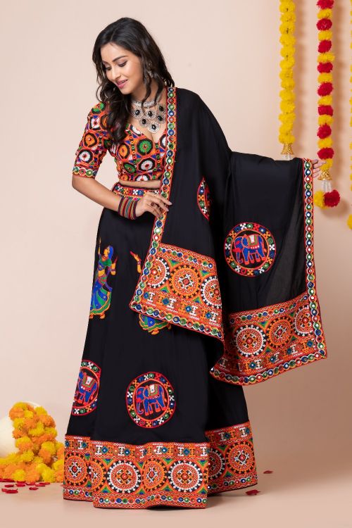 Picture of Navratri Festival Special Black Lehenga Choli