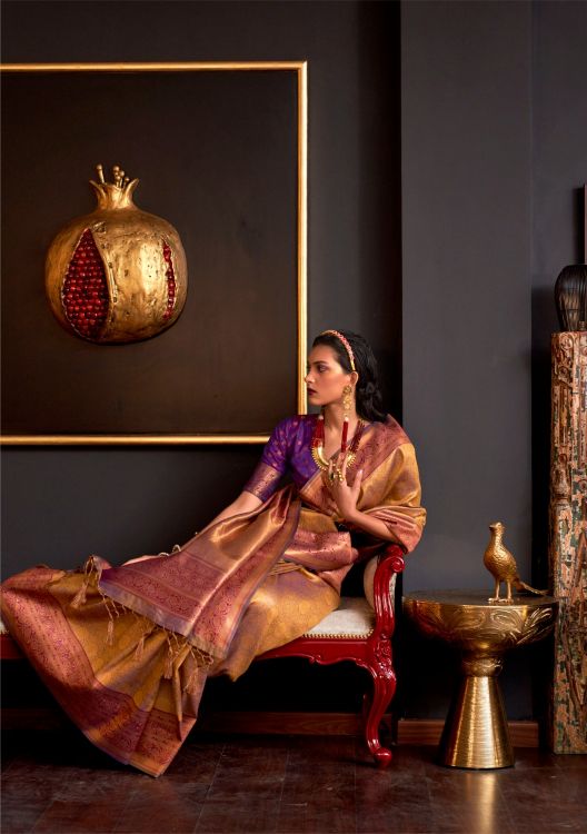 Picture of Grand Weaving Silk Light Brown Saree