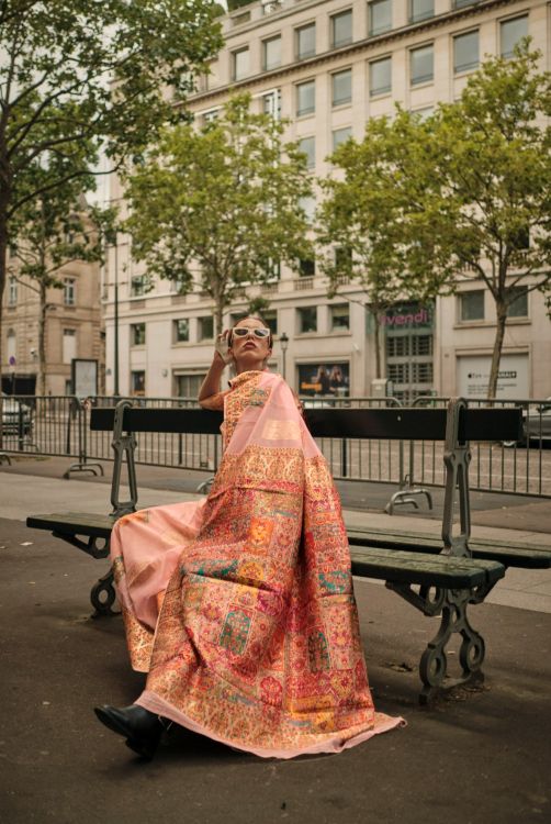 Picture of Radiant Kashmiri Silk Pink Saree