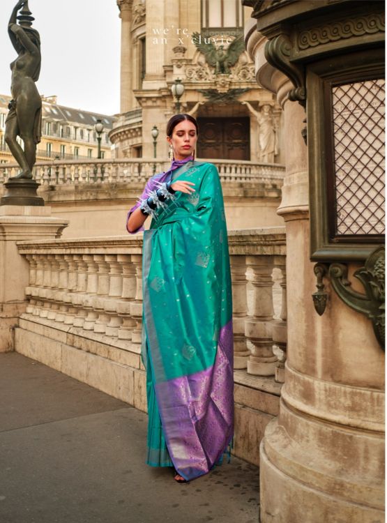 Picture of Marvelous Soft Silk Blue Saree