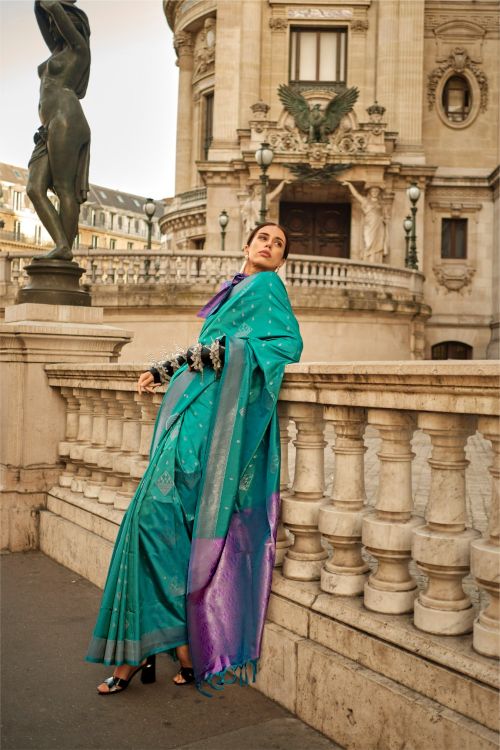 Picture of Marvelous Soft Silk Blue Saree