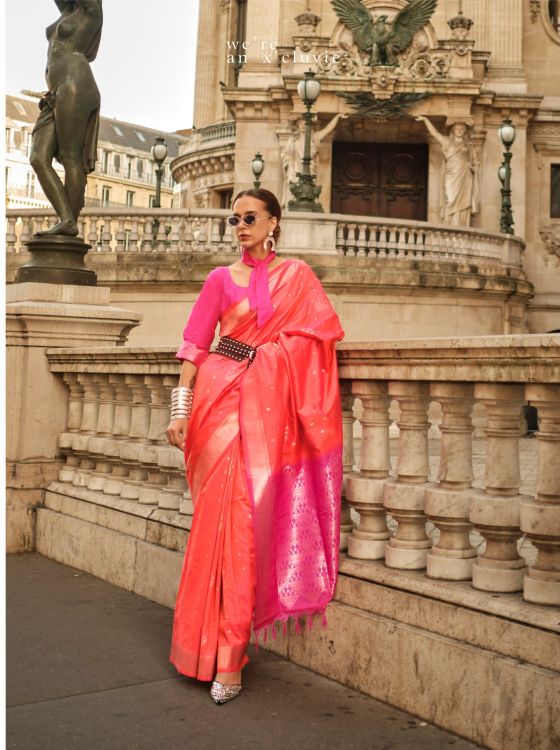 Picture of Enticing Soft Silk Pink Saree
