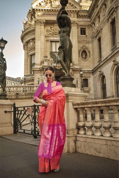 Picture of Enticing Soft Silk Pink Saree