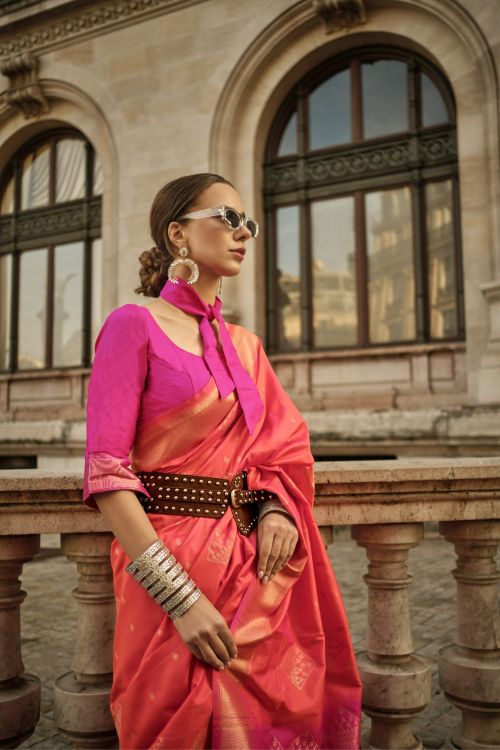 Picture of Enticing Soft Silk Pink Saree